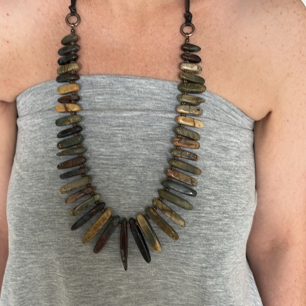 Genuine Jasper Stone Necklace